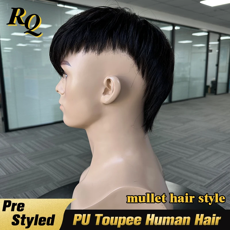 بو الشعر المستعار للرجال البوري قبل نصب الرجال الشعر المستعار 100% شعر بشري حقيقي بولي Base قاعدة الشعر المستعار نظام استبدال الشعر قطعة Protesis الذكور