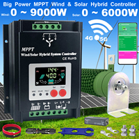 Wifi MPPT Wind Solar Hybrid Charge Controller Wind 5000W & Solar 6000W 12/24V/48V Automatic Hybrid Controller With Dump Load