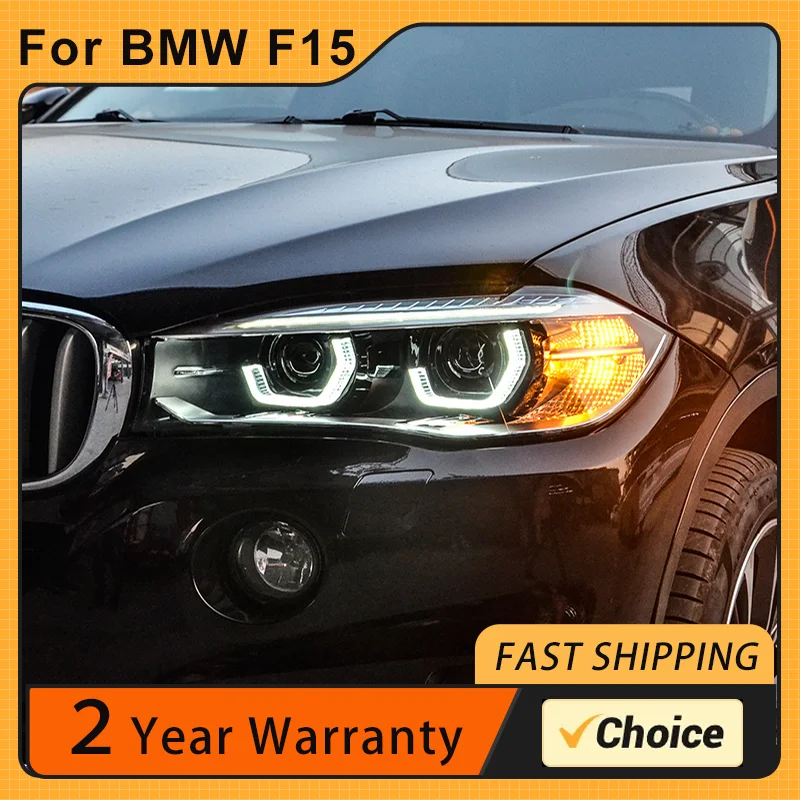 Car Lights for BMW X5 X6 FULL LED Headlights 2014-2018 F15 F16 Lamp Drl Projector Lens Automotive Accessories