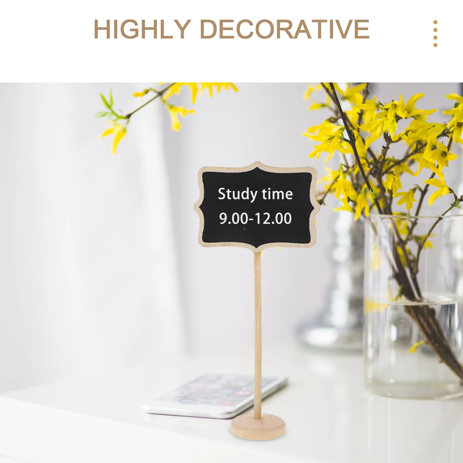 

Cartoon Birch Blackboard Small Chalkboards Creative Writing Message Notice Board Tabletop Decor Photo Prop Craftsmanship
