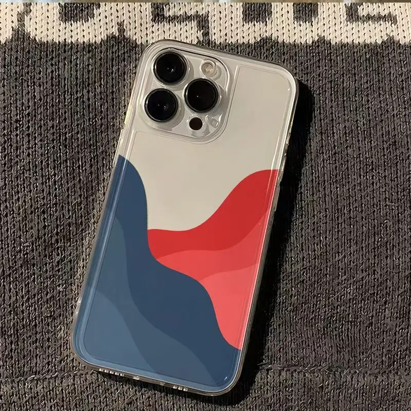 Custodia per telefono a colori semplici art per iPhone 16 15 14 13 12 11 Pro Max X Xs Max XR 12 Mini Cover morbida trasparente Fundas trasparenti