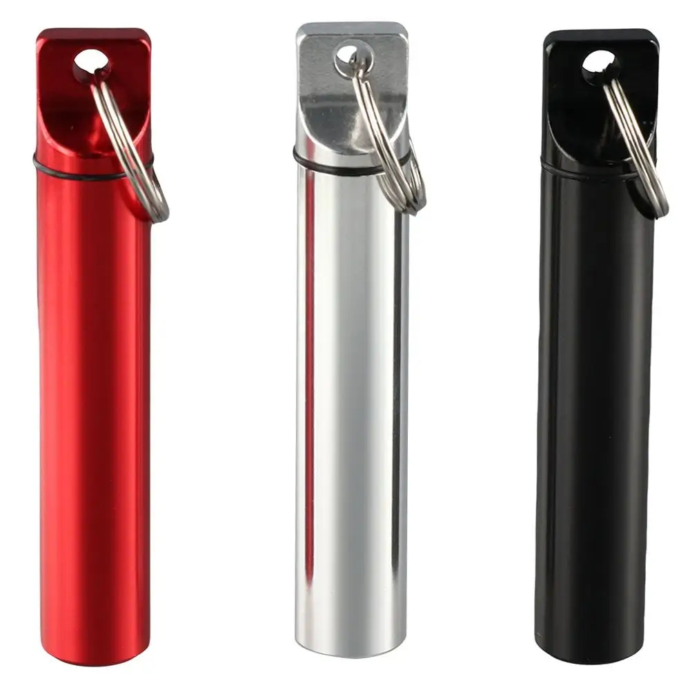 1/3pcs Aluminium Toothpicks Holders 0.64 Ounces Black+Silver+Red Toothpicks Holder Dispenser 3.8 X 0.67 Inches Toothpick Box