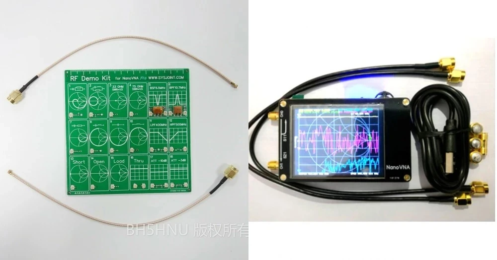 

RF Demo Kit RF Test board + NanoVNA VNA 2.8"LCD HF VHF UHF UV Vector Network Antenna Analyzer 50KHz ~900MHz + battery