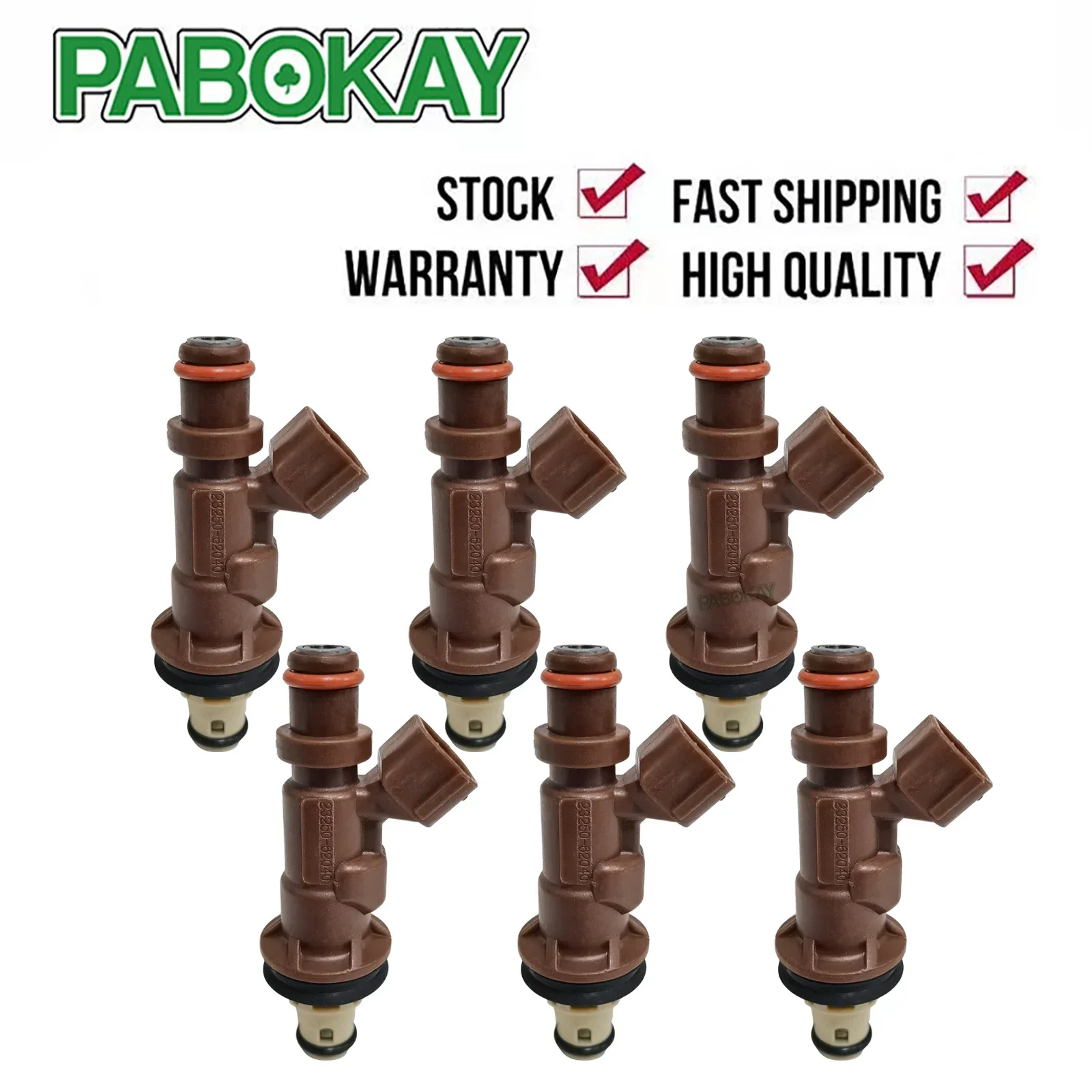 

6 pieces x Fuel Injectors For Toyota Tacoma Tundra 4Runner 3.4L V6 23250-62040 23209-62040 842-12251 M717 4G1597 1580561 FJ585