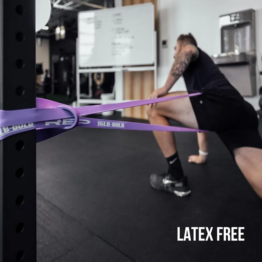 أربطة سحب للياقة البدنية - أربطة مطاطية مساعدة للسحب والمقاومة للقوة والتكييف ورفع الأثقال والجمباز، مقاس M #4