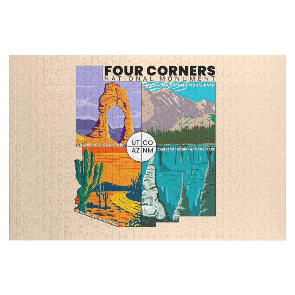 Four Corners National Monument with National Parks Jigsaw Puzzle Personalized With Photo Puzzle