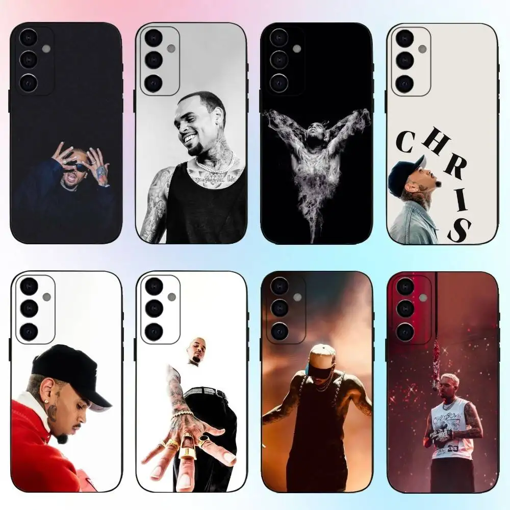 

Singer C-Chris B-Brown Rock Phone Case For Samsung Galaxy A73,A72,A71,A70,A53,A52,A51,Others Soft Black Cover