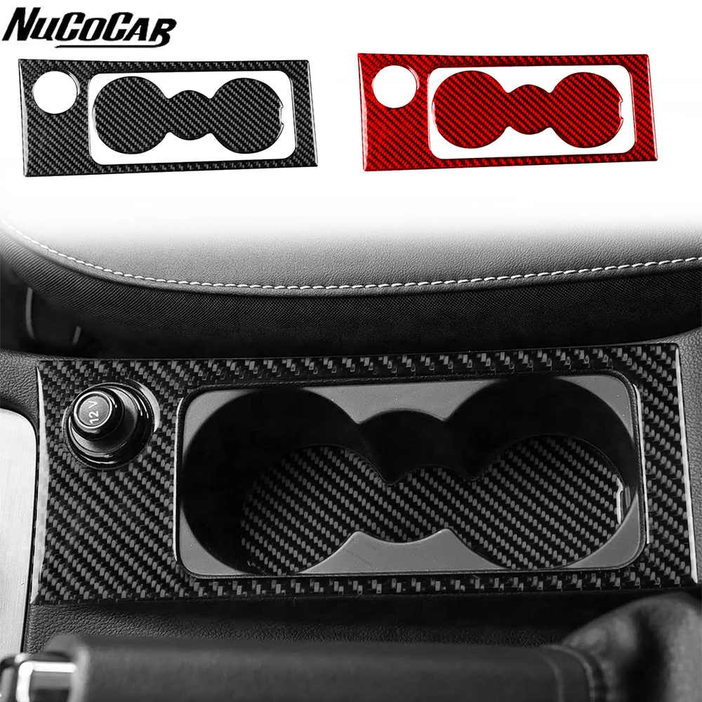 

Для Skoda Octavia 2017-2021 центральный держатель для чашки из углеродного волокна, крышка панели для хранения, автомобильные аксессуары, декоративные наклейки для интерьера