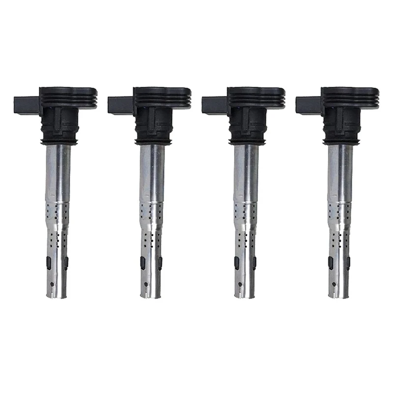 07K905715D 4Pcs Ignition Coil High Voltage Package For VW Beetle