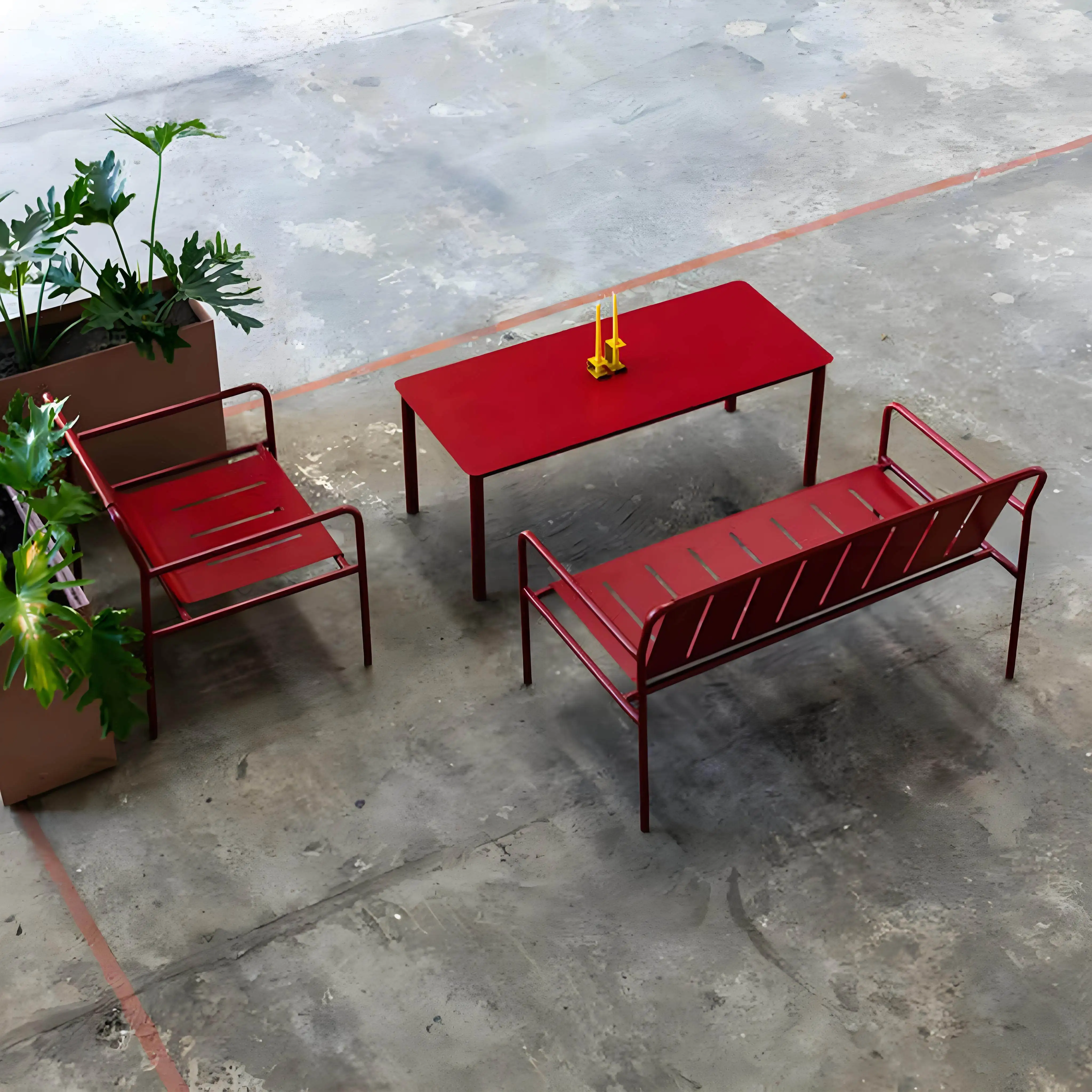 Outdoor Furniture For Cafe - Set Tavolo e Sedie da Esterno