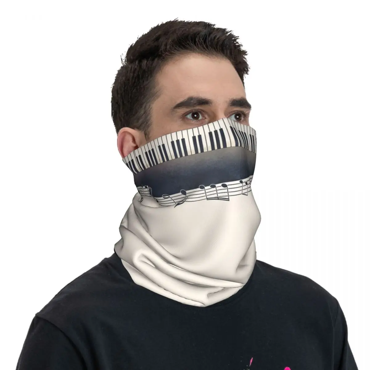 Note musicali Bandana Copricollo Sciarpa avvolgente Passamontagna Ciclismo Unisex Adulto Traspirante