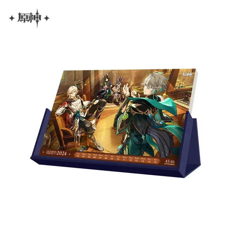 Sunsyea Genshin Impact Official Merch Genshin miHoYo Original Authentic Themes Series 2024 Desk Calendar