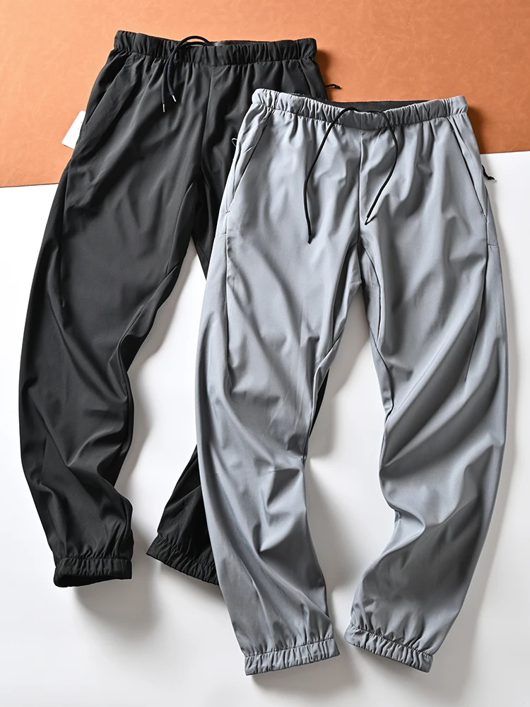 

Мужские водонепроницаемые спортивные брюки с эластичной резинкой на талии, повседневные свободные длинные брюки, осенняя модная городская молодежная одежда
