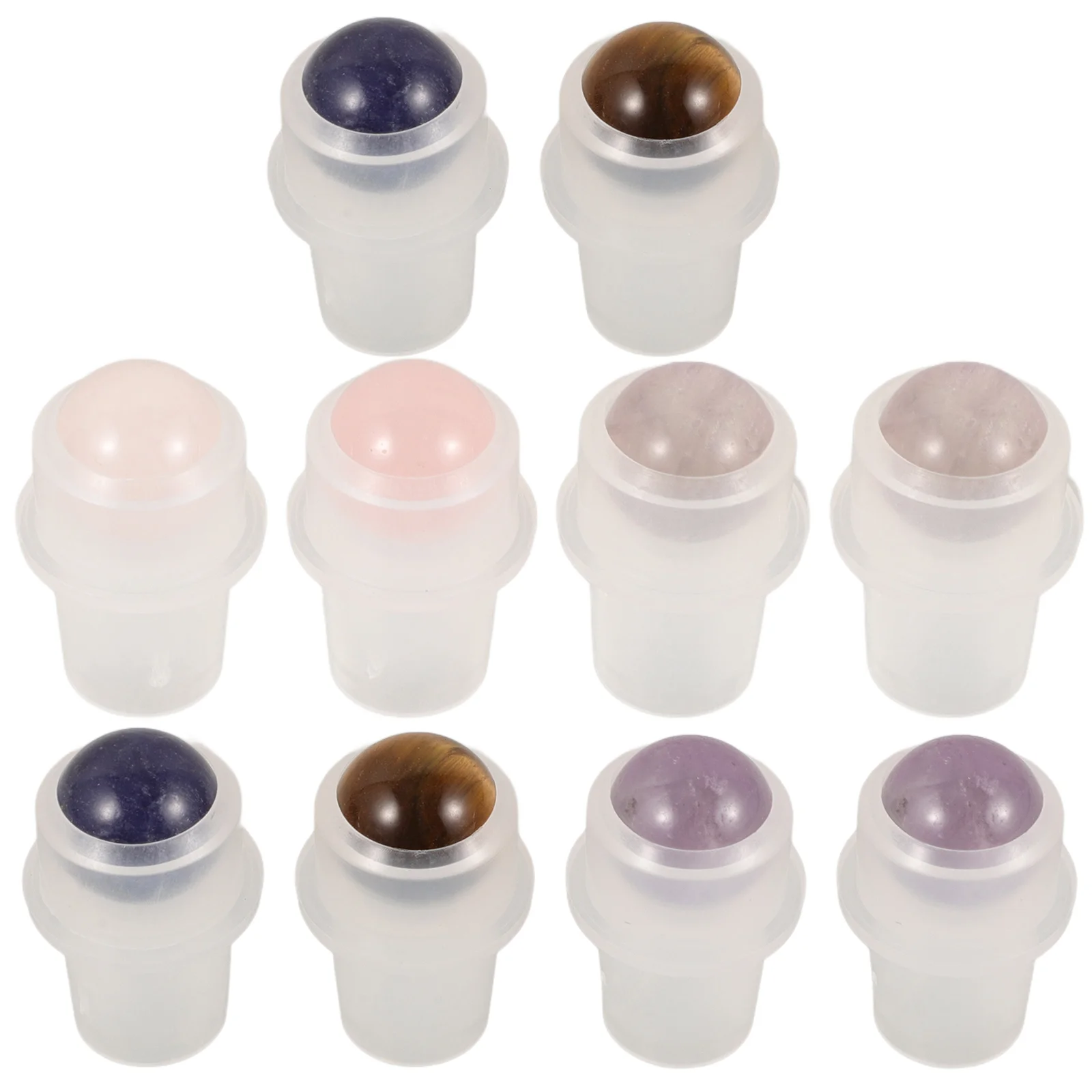 

10 Pcs Semi Precious Stones Perfume Bottle Balls Semi-precious Mouth Roller Rollers for Glass Bottles