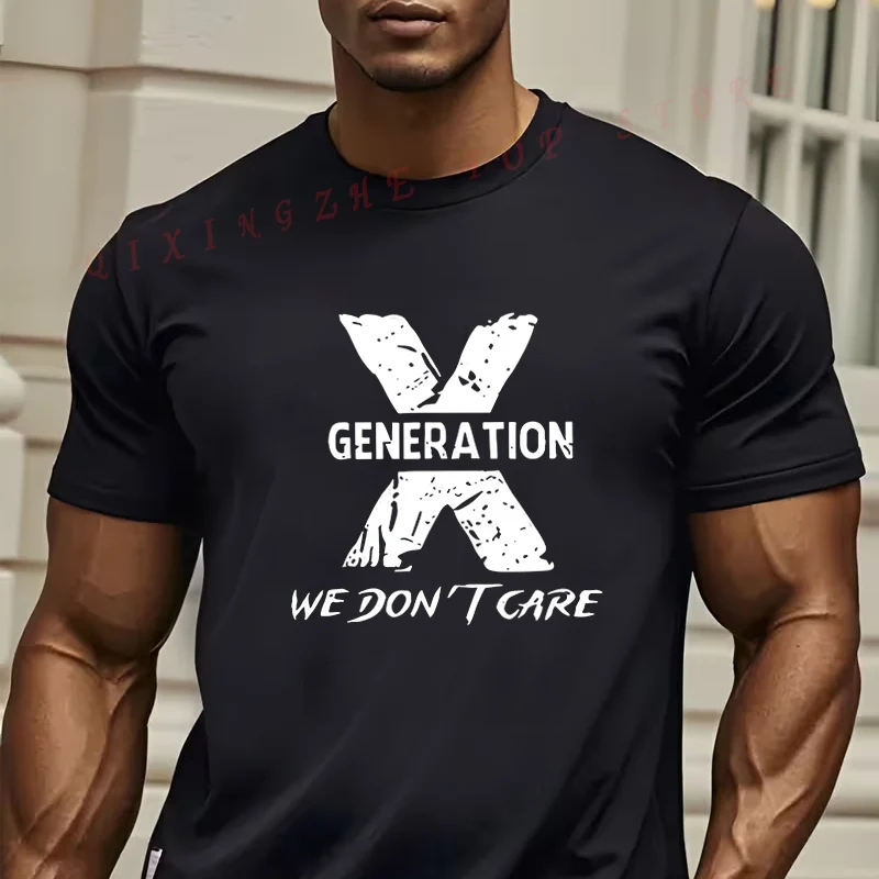 

Мужская футболка с графическим принтом X-Generation — повседневный топ с круглым вырезом и короткими рукавами, с надписью и дизайном X