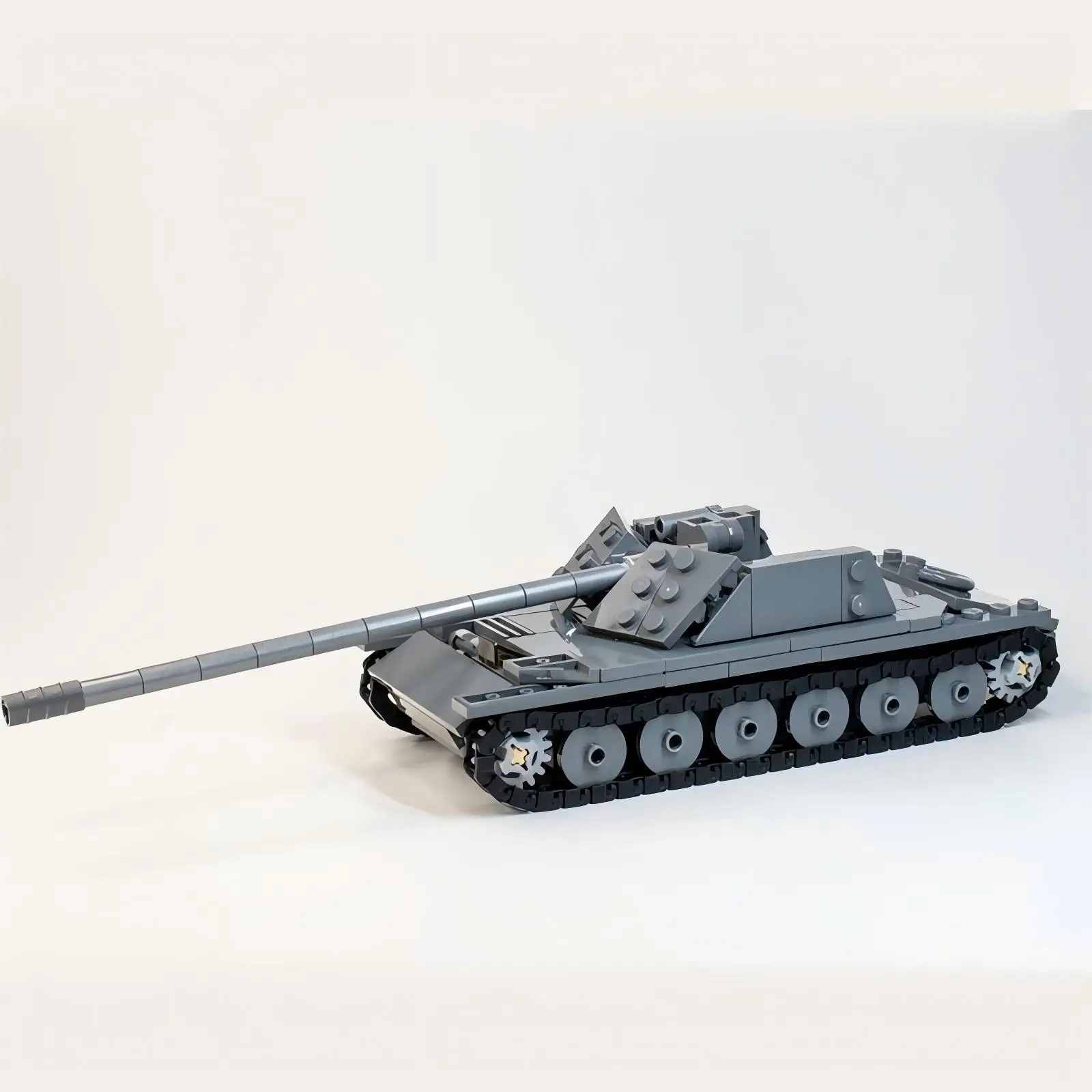 MOC 군사 폭행 전투 차량 빌딩 블록 키트 WW2 자체 추진 포병 탱크 모델 DIY 어린이 장난감 소년 생일 선물