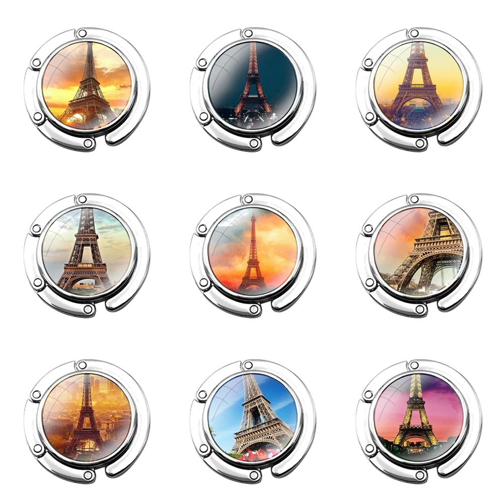 Eiffel Tower Foldable Purse Hook for Women's  Table Handbag Storage Folding Decor Table Hook