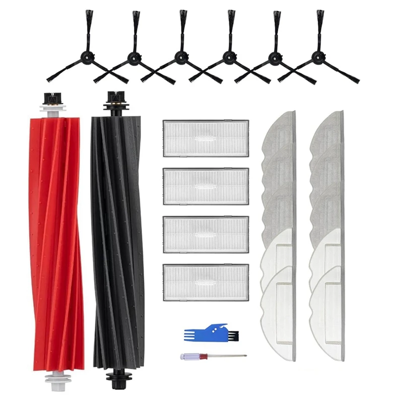 قطع غيار لـ Roborock ، فرش جانبية رئيسية ، قماش ممسحة ، فلاتر HEPA ، قطع غيار لـ S8 Pro Ultra S8 +