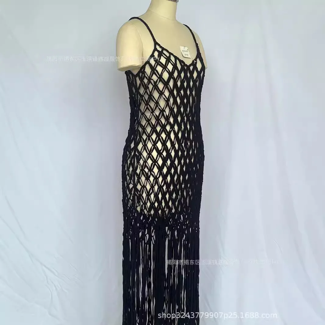 タッセル付きのハイエンドの宴会ドレス,手織り,ボヘミアンスタイル,上質なデザイン,h230625