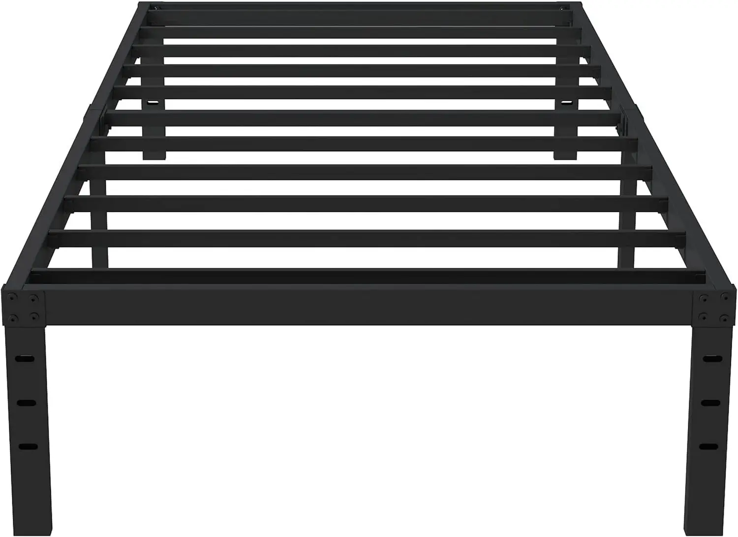 

16 Inch Twin Bed Frame, No Box Spring Needed, Heavy Duty Metal Platform with 14 Inch Storage, Easy Assembly, Black