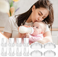 8-Pcs Duckbill Valves and 4-Pcs Silicone Diaphragm Set Compatible with Momcozy M5 Electric Breast Pump-Replacement Accessories