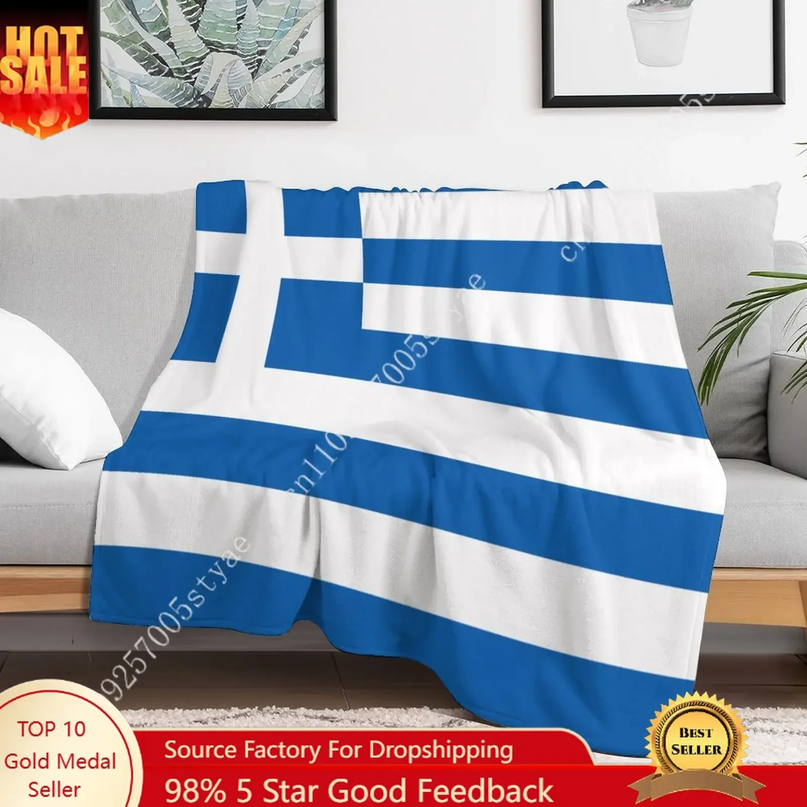 Greece Flag Flannel Blankets Are Soft Comfortable and Warm Perfect for Winter Naps Homes Offices Travel Camping and More