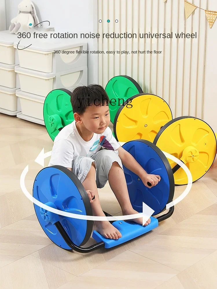 Voiture Bobby à manivelle pour enfants, équipement de sport de plein air pour la maternelle, poussette, jouet, équipement d'entraînement sensoriel rotatif