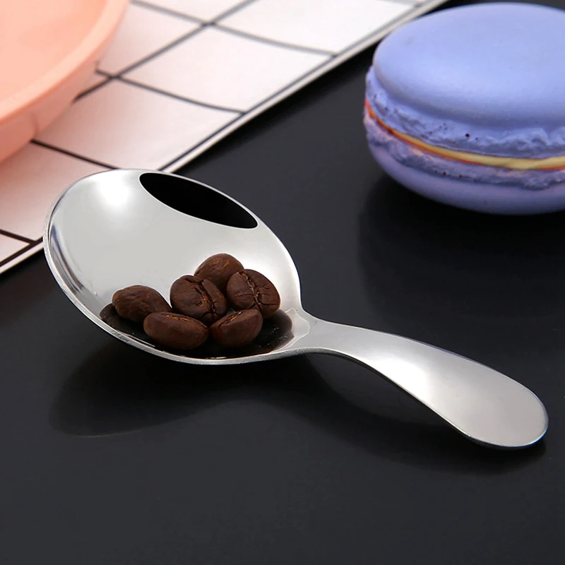 10 Pcs Stainless Steel Short Handle Spoons Mini Salt Spoons Condiments Spoon Dessert Spoon Tea Coffee Spoons,Silver image 5