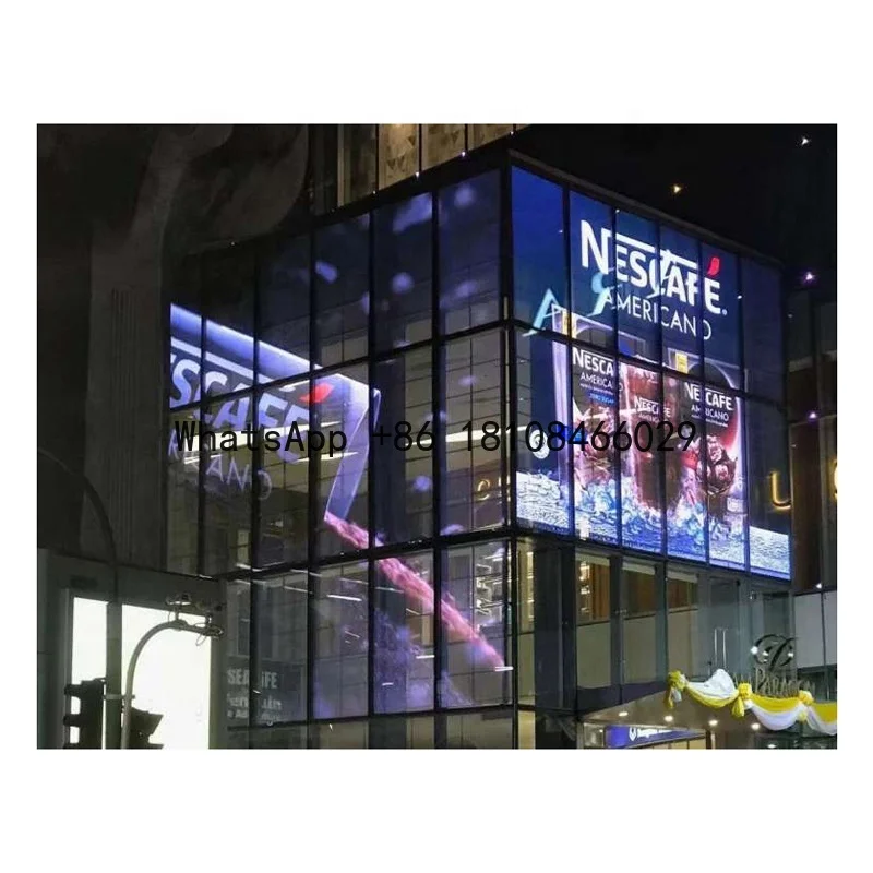 

Indoor and Outdoor Transparent Advertising Video Wall Full Color Transparent LED Display Screen