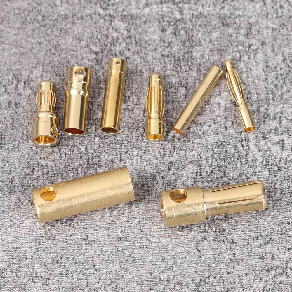 

2/3/3.5/4/5/5.5mm Accessories For Model Airplane Trumpet Bullet Banana Plug RC Battery Connector Male Female Plugs High Current