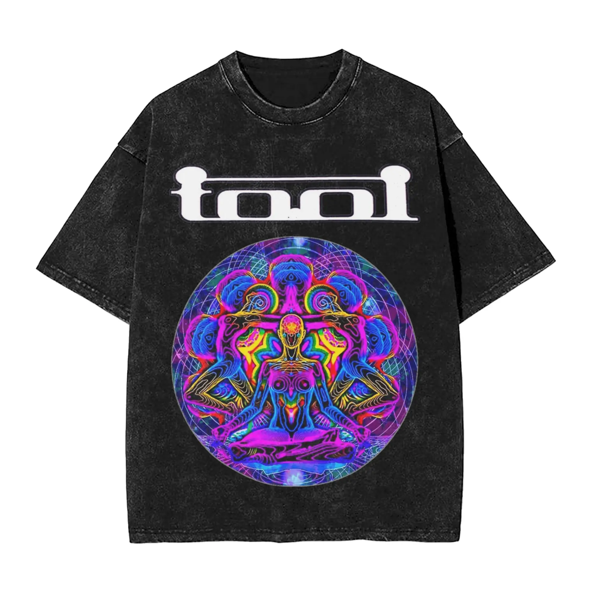Men Women Tools Band Art Vintage Washed T Shirts  Pure Cotton Clothing Novelty Short Sleeve O Neck Tee Shirt Plus Size T-Shirt