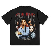 26 New Hot Fashion Black T-shirt Sade Kiss of Life Retro Style Graphic Novelty Men's and Women's Retro Top Tees Kids Fans