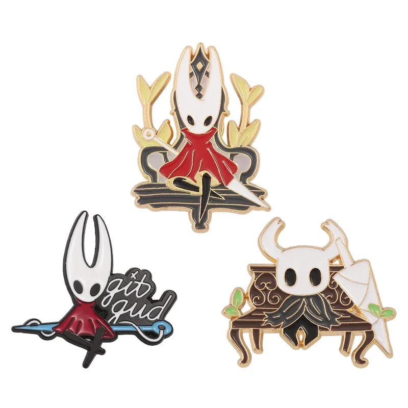Hollow Knight Alloy Drip Oil Enamel Brooch Badges Decorative Lapel Pins for Backpack Clothing Game Themed Collection Gift view 5