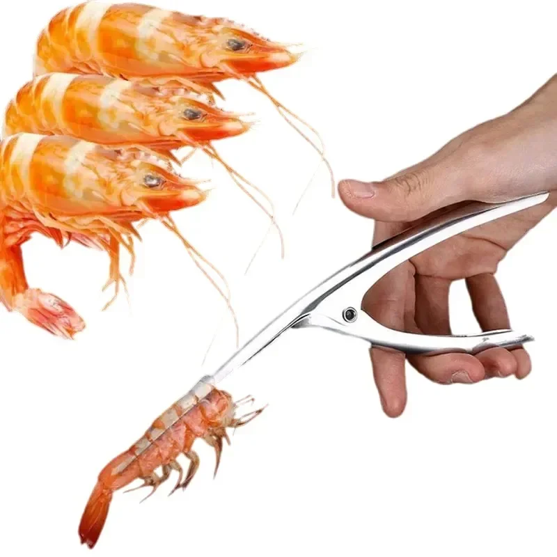 Stainless Steel Shrimp Stripper Peeler Shrimp Line Prawn Shell Peeler Durable Shrimp Cleaner Knife Kitchen Peeling Tools