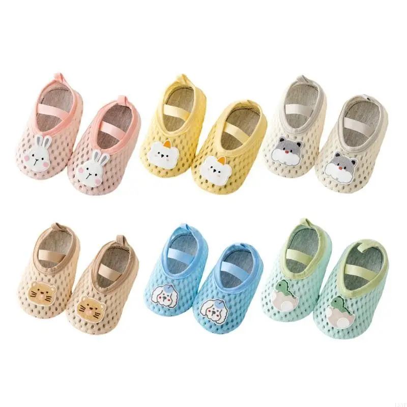 

L5YF Stylish Newborns Walking Shoes Indoor Socks with Lightweight Protective Bottom