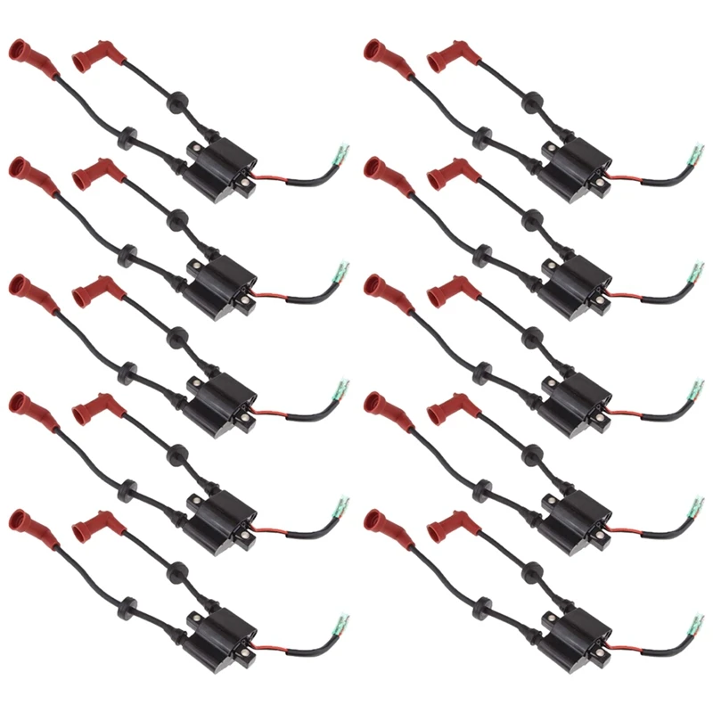 

10X Marine Outboard Ignition Coil Assy For Yamaha F9.9 13.5 15 25HP 40HP Replace 6F5-85570-10, 6F5-85570-11 Motors Parts