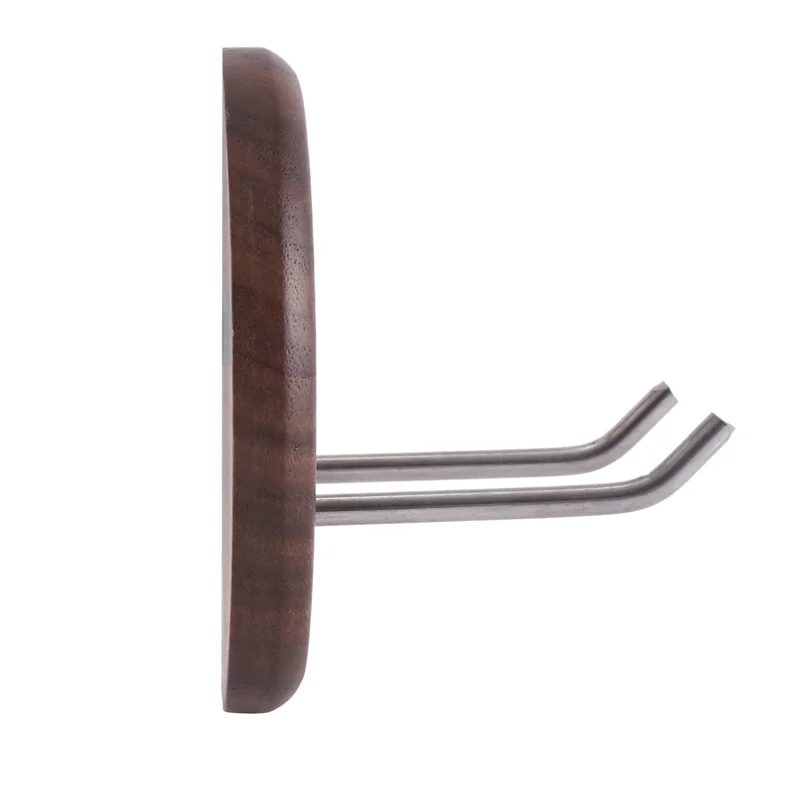 

A63X-Walnut Wall Mounted Hooks With Stainless Steel Hooks Suitable For 51/54/58Mm Portafilter