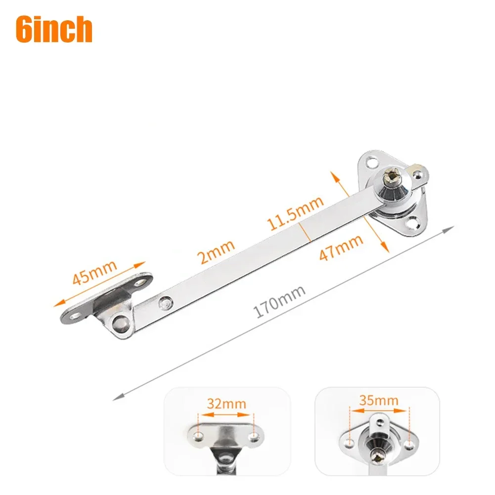 2PCS Cabinet Lid Support Cupboard Door Flap Stay Hinge Down Drop Lid Support Sliding Rail Furniture Hardware 6/8/10/12 Inches