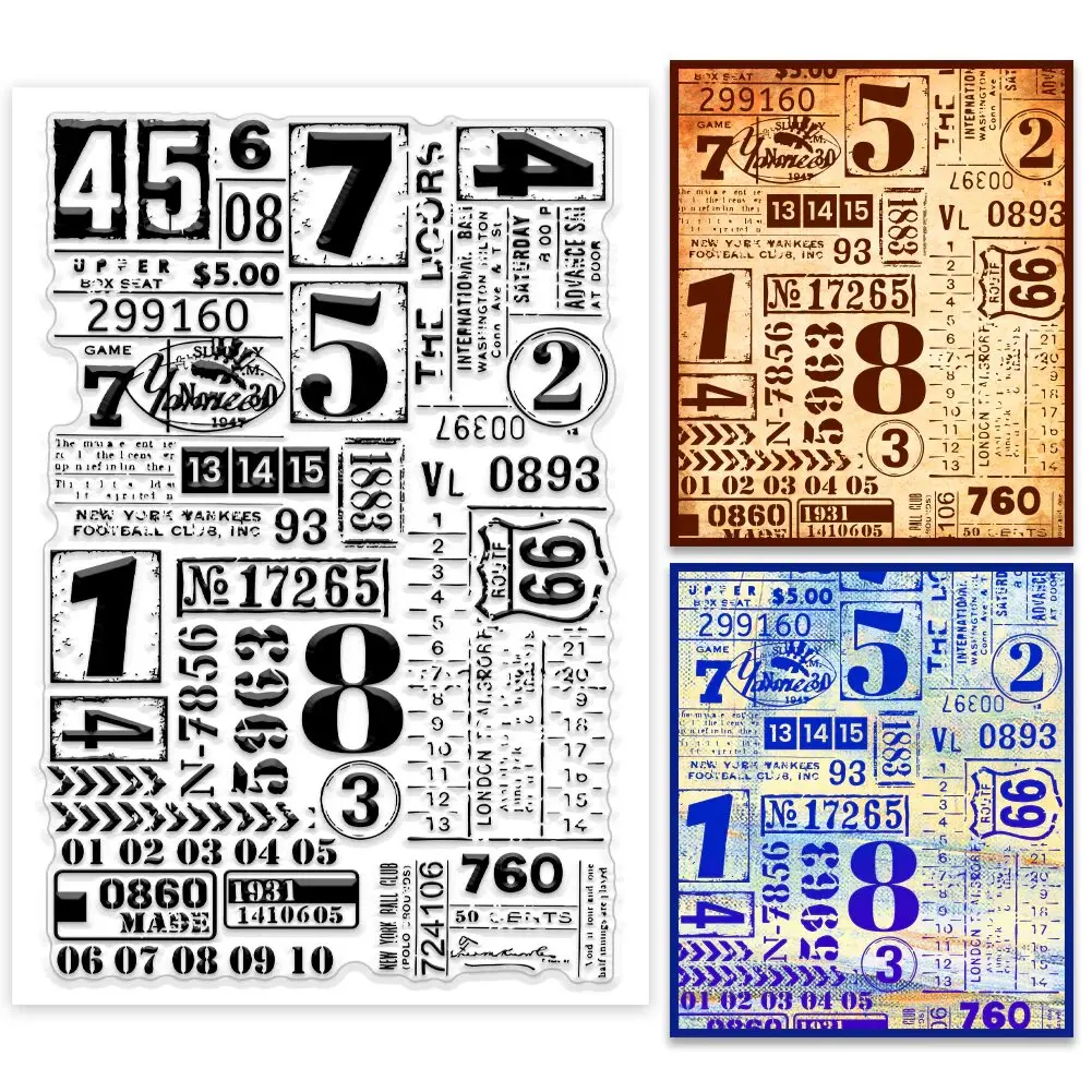 2024 New Digital background  stamp Clear Stamp for Scrapbooking Transparent Silicone Rubber DIY Photo Album Decor