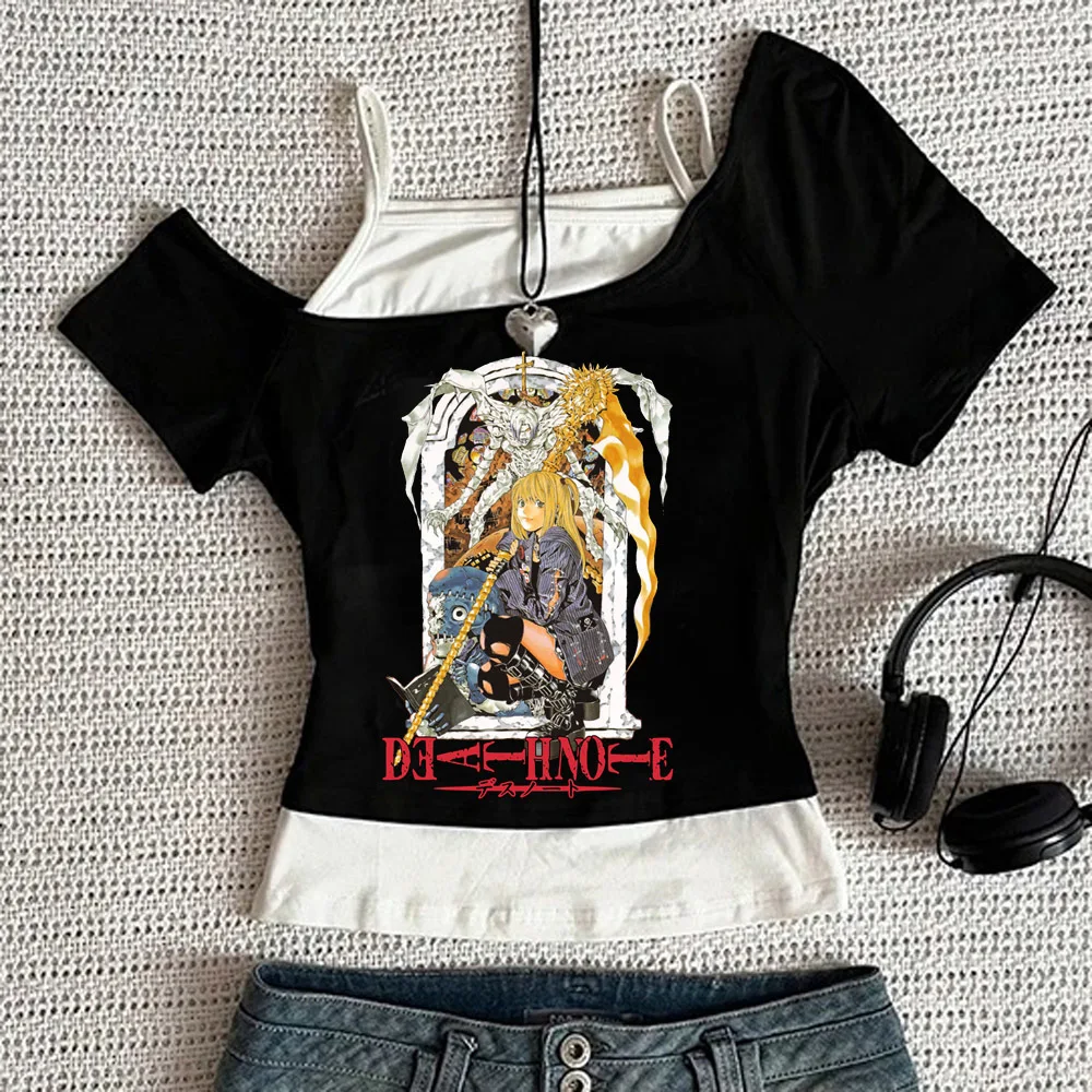 Death Note crop top teen alternative  japan kawaii gothic scene  shirt gothic anime manga gyaru kawaii