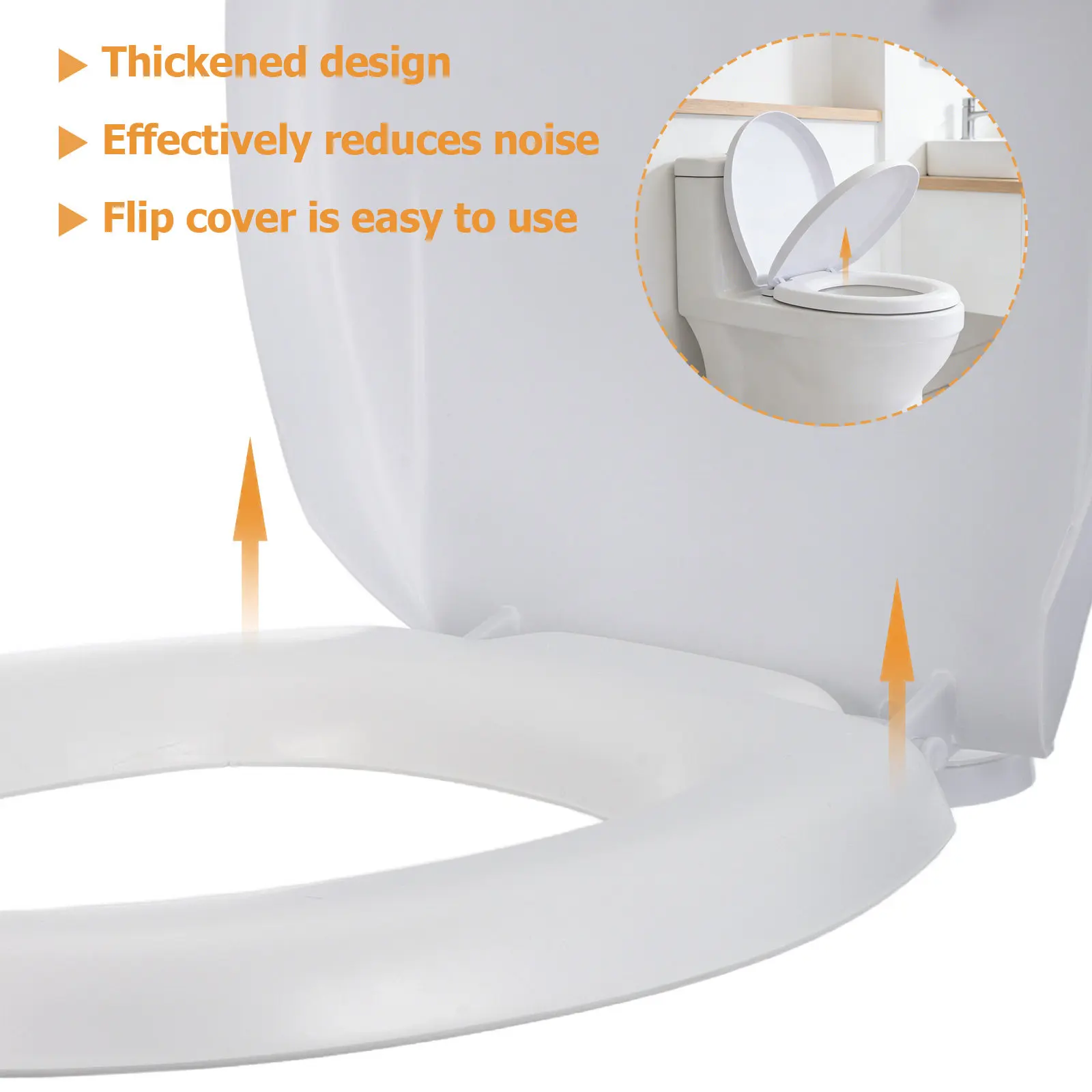 Cushioned Eva Toilet Seat Replacement Extra Soft Padded Comfort Quiet Close for Seniors Elderly Disabled Users Easy Clean