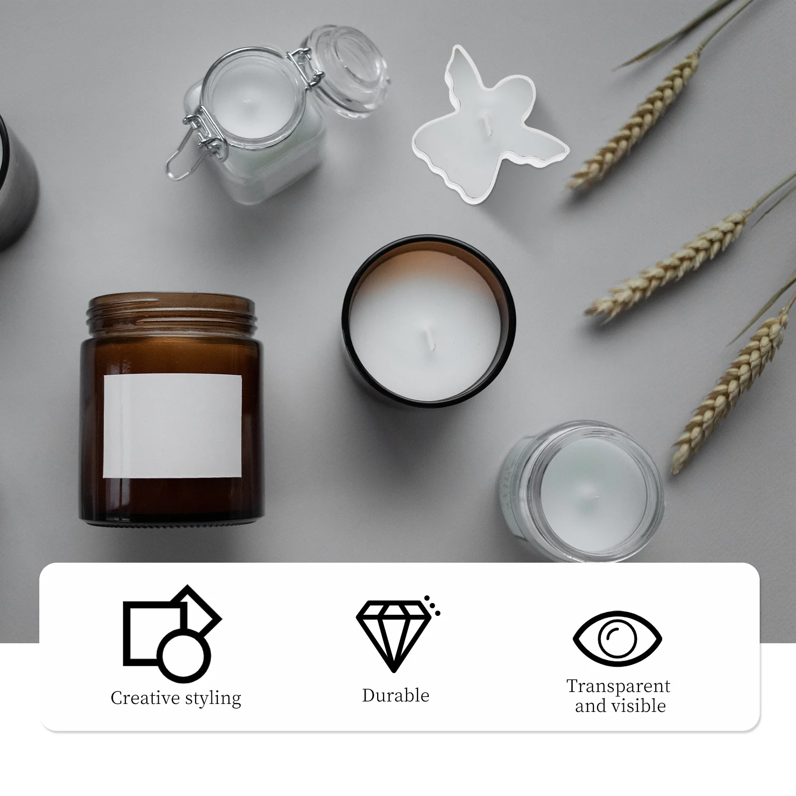 

20Pcs Christmas Shell DIY Making Container Plastic Wax Melt Mold for Living Room Bedroom Decor Gift Idea