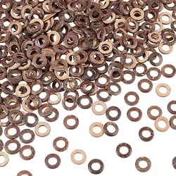 300 Pcs Coconut Linking Rings 0.6 Inch Coconut Wood Linking Rings Coconut Brown Wood Linking Rings Round Ring DIY Accessories