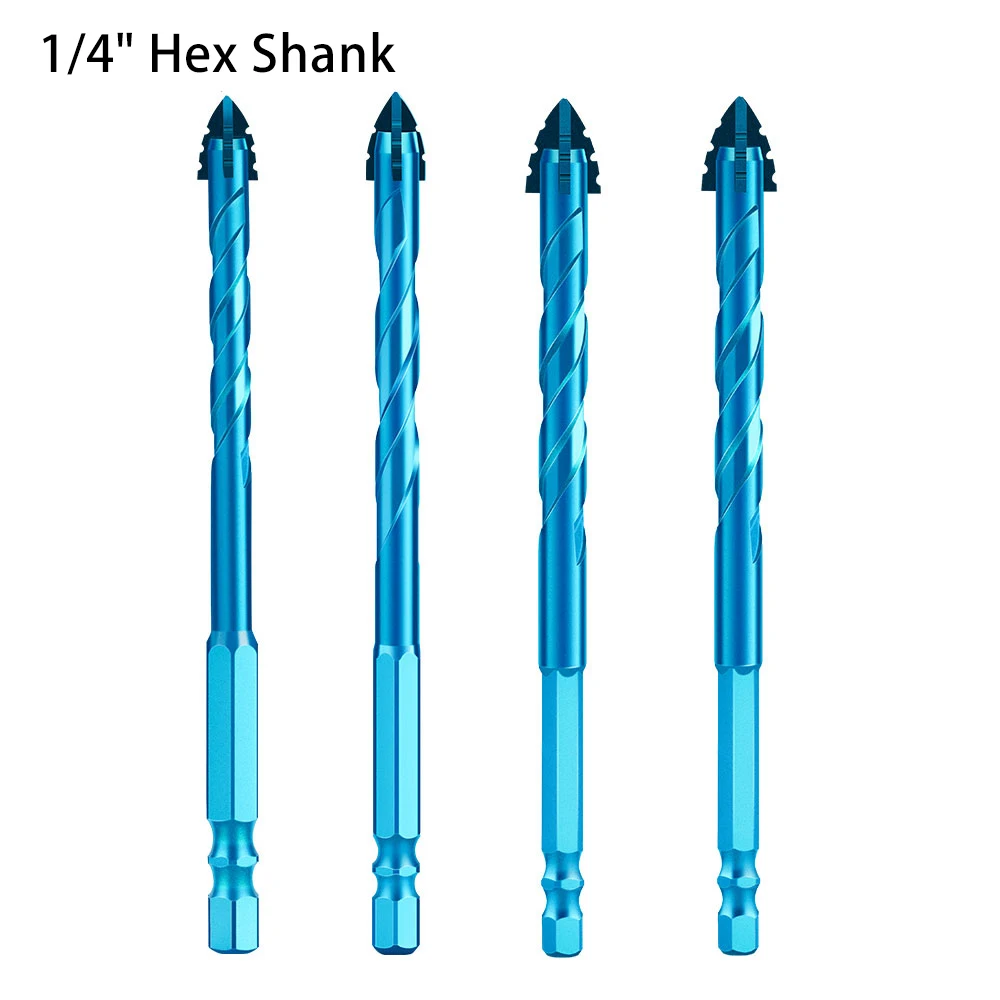 Eccentric Serrated Drill Bit With Four Cutting Edges 1/4