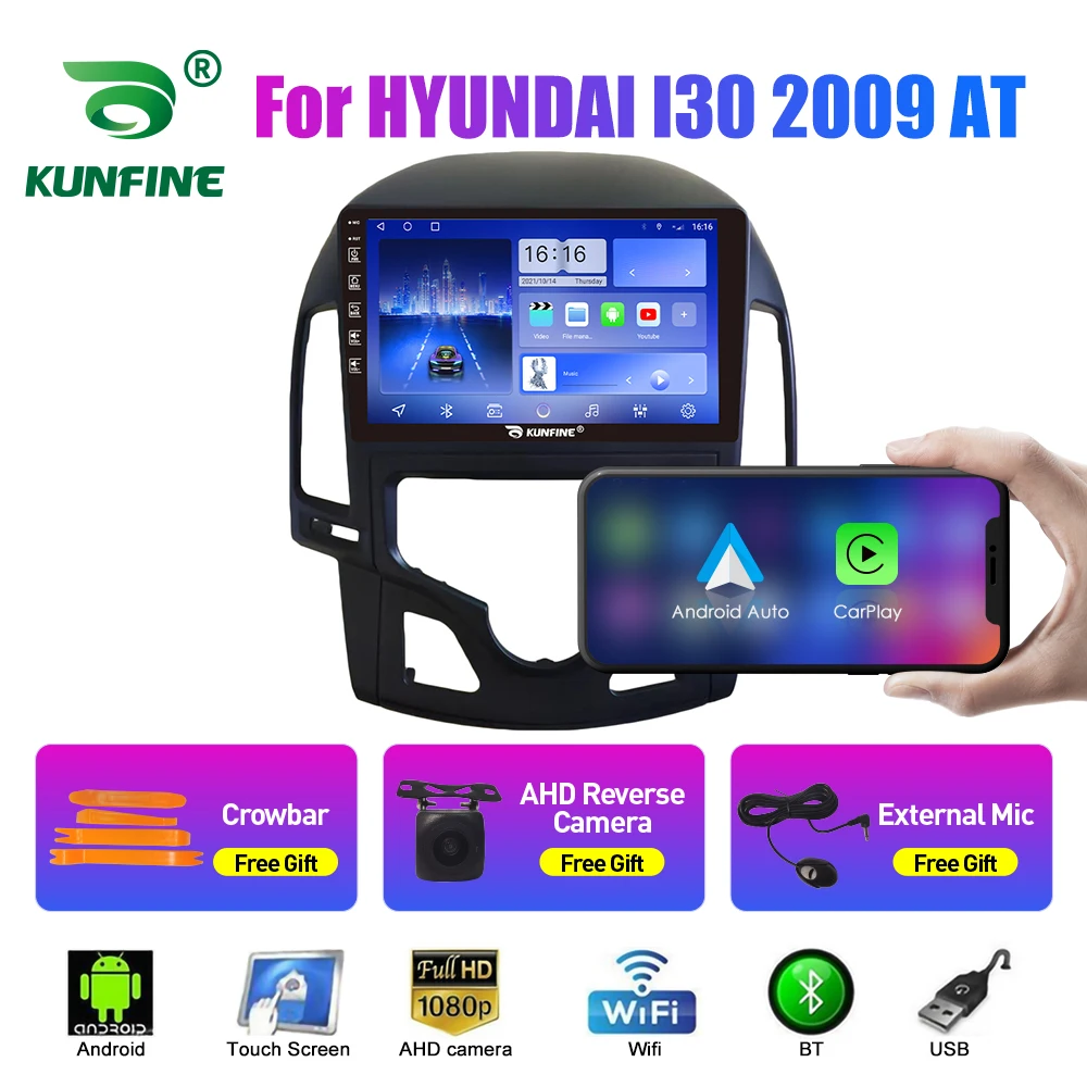 10.33 Inch Car Radio For HYUNDAI I30 2009-11 AT 2Din Android Octa Core Car Stereo DVD GPS Navigation Player QLED Screen Carplay