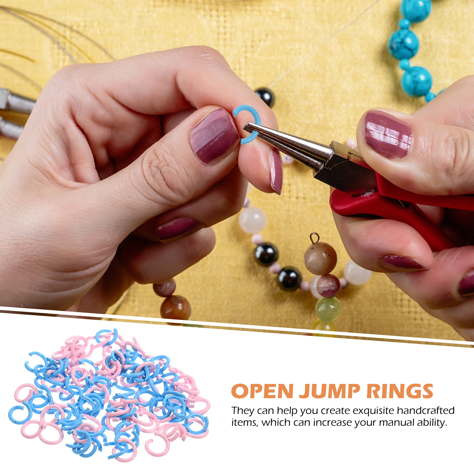 

Necklace Jump Metal Opening Ring The Rings for Jewelry Making Small Box Gold Jewellery Child Split