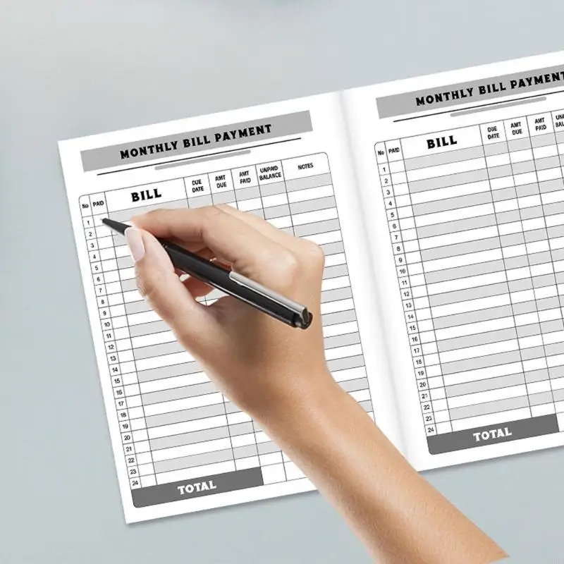 

2026 New Ergonomic Bill Organizers Notebook Tear Resistant Paper Financial Bill Planner