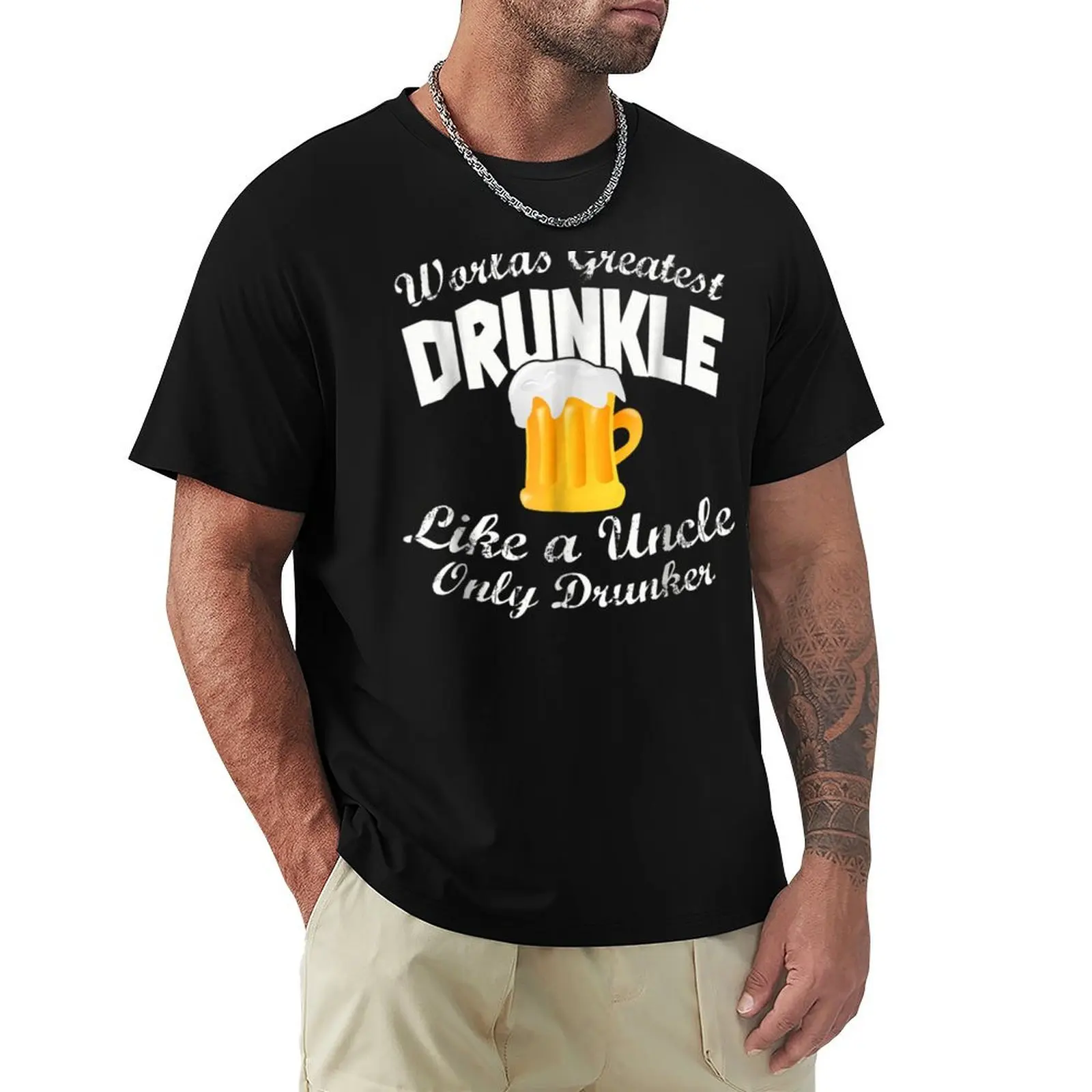 Mens Worlds Greatest Drunkle Like A Uncle Only Drunker T-shirt blanks vintage mens champion t shirts