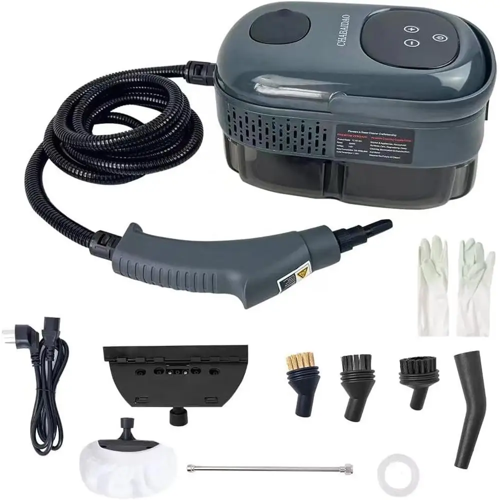 منظف بخار محمول بالضغط العالي 2500 وات قابل للتعديل للتحكم في البخار تسخين سريع لأثاث التنظيف المحمول والسجاد والمطابخ