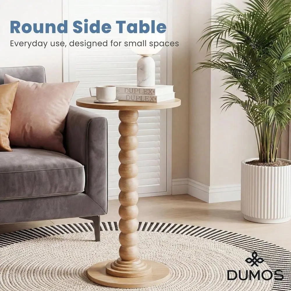 Wood Side Table Modern Solid Wood Leg Accent End Table Small Space Drink Table For Living Room Bedroom Corner - view 6